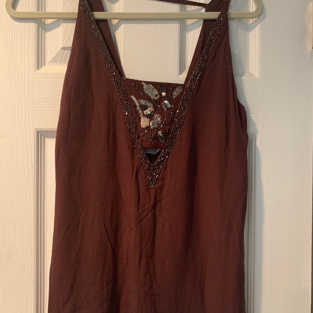 New Friends Colony Beaded Sequin Top